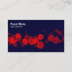 Carte De Visite Emballages de peinture - Rouge sur Dk Navy
