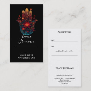 Carte De Visite Ember Lotus Conception de la main Hamsa