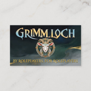 Carte De Visite Emblème de chèvre Grimmloch Fantasy RPG