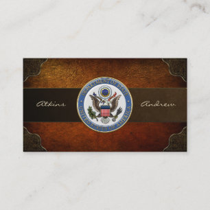Carte De Visite Emblème du département d'État (DoS) des États-Unis