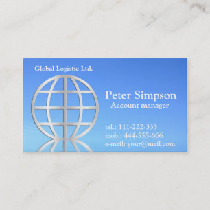 Carte De Visite Emblème du globe