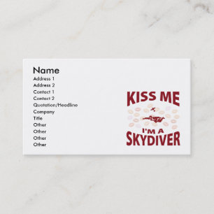 Carte De Visite Embrassez-moi que je suis un parachutiste