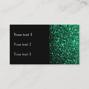 Carte De Visite Emerald Green fausse parties scintillant scintille