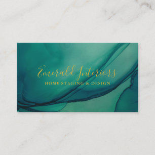 Carte De Visite Emerald Green Inkwell