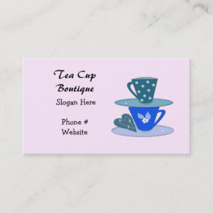 Carte de visite Empilage de Tasses à Thé