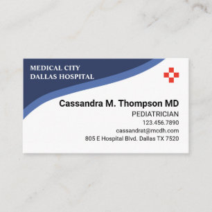 Carte De Visite Employé de l'hôpital médical personnalisé