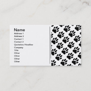 Carte De Visite Empreinte de chien personnalisée