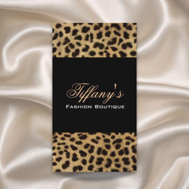 Carte De Visite empreinte de léopard animal fashionista (tribal fashionista safari animal leopard print business card)