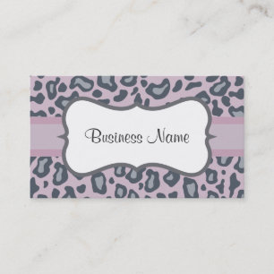 Carte de visite Empreinte de léopard Lilac