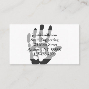 Carte De Visite Empreinte de patte à la main - Choisir la couleur