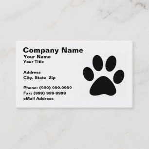 Carte De Visite Empreinte de patte de chat de Kitty