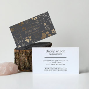 Carte De Visite Empreinte de patte De Salon Pour Animaux De Compag