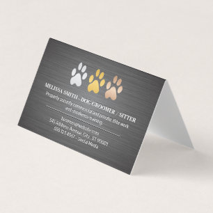 Carte De Visite Empreintes de pattes de chiens   Services animaux