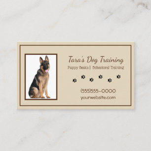 Carte De Visite Empreintes de pattes Tan et Blanc Canine Dog Entra
