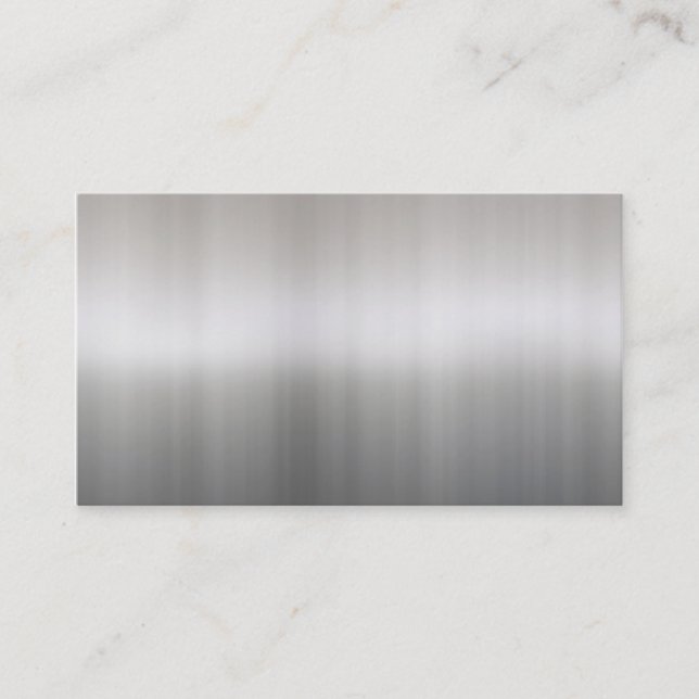 carte de visite en aluminium balayé brillant (Devant)