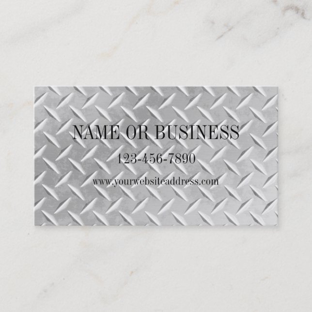 Carte de visite en aluminium balayé en métal de (Devant)