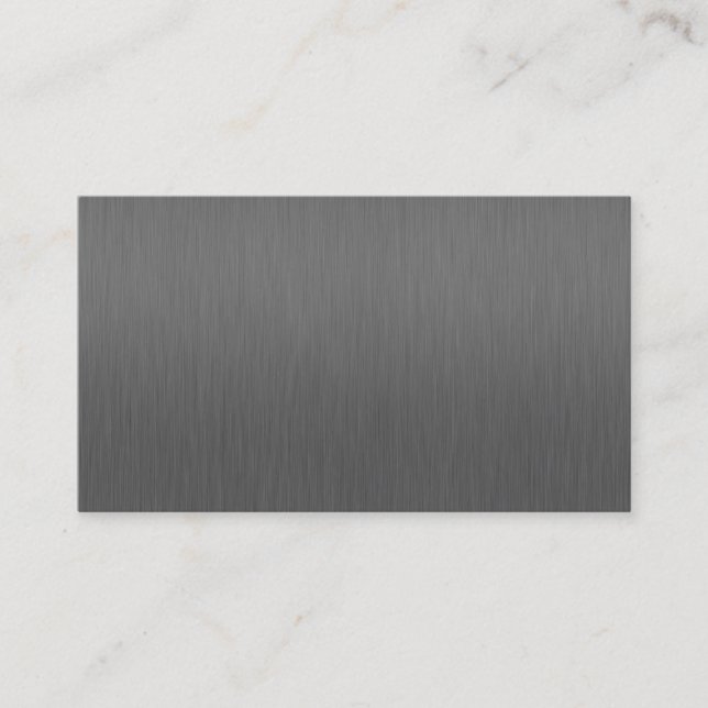 carte de visite en aluminium balayé par gunmetal (Devant)
