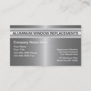 Carte de visite en aluminium de Windows