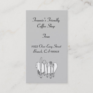 Carte de visite en argent noir blanc personnalisé