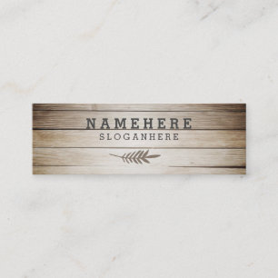 Carte de visite en bois de café foncé élégant