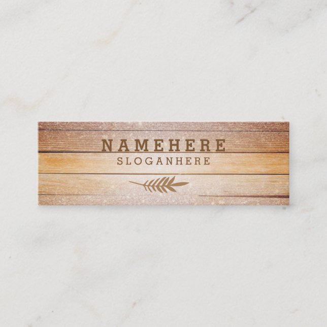 Carte de visite en bois de parties scintillantes (Devant)