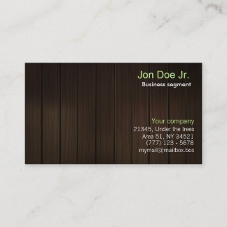 Carte de visite en bois de texture