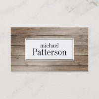 Carte de visite en bois léger de professionnel de