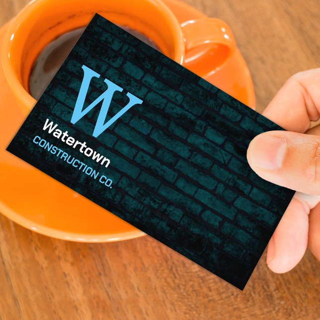 Carte de visite en briques de maçonnerie de constr (Créateur téléchargé)