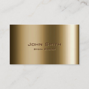 Carte de visite en bronze de courtier courant en
