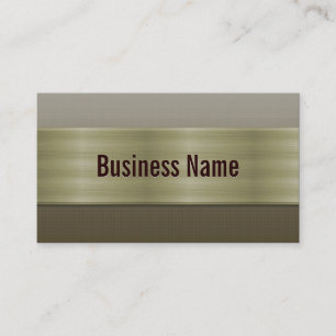Carte de visite en bronze professionnel en métal
