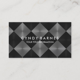 Carte de visite en carreaux gris et noirs