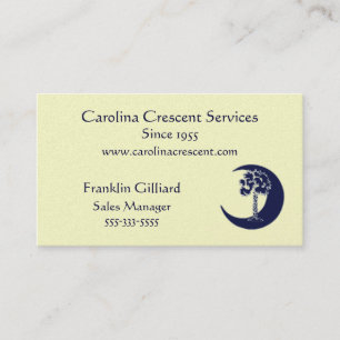 Carte de visite en croissant de logo de Palmetto