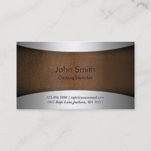 Carte de visite en cuir moderne de directeur de