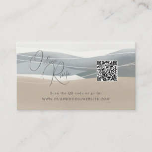 Carte De Visite En ligne RSVP QR Code site de mariage de plage