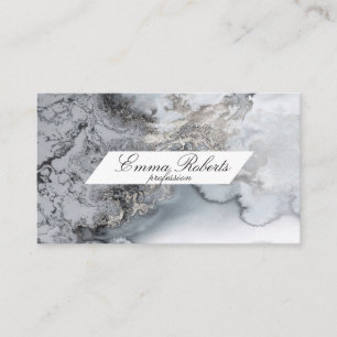 Carte de visite en marbre gris blanc