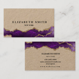 Carte de visite en marbre Parties scintillant or