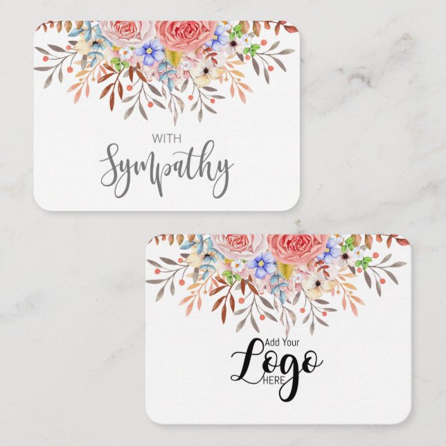 Carte De Visite En mémoire Sympathy Memorial Angel garde un cadeau (Devant / Derrière)