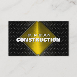 Carte de visite en métal de construction - or noi