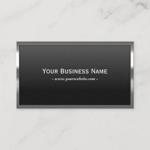Carte de visite en métal sombre pour cadre Chrome 