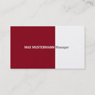 Carte de visite en or rouge foncé