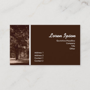 Carte De Visite En parc