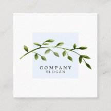 Carte de visite en pastel de carré de bleu de