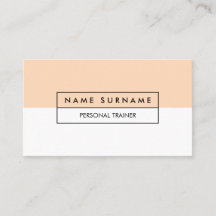 Carte de visite en pastel propre de pêche