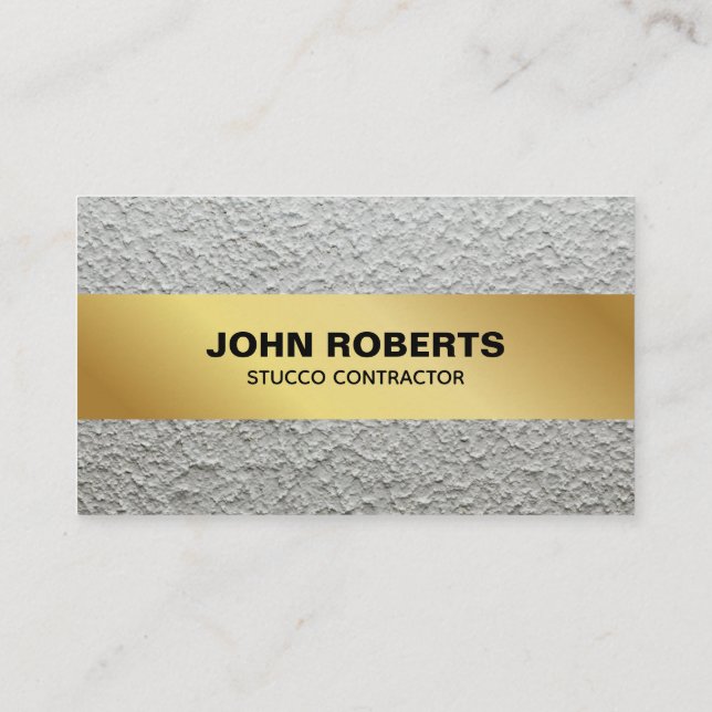 Carte de visite en stuc Construction Mur Code QR (Dos)