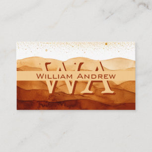 Carte de visite en terre cuite abstraite