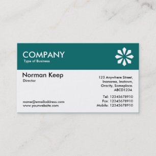 Carte De Visite En-tête couleur (logo) - Vert Turquoise 006666