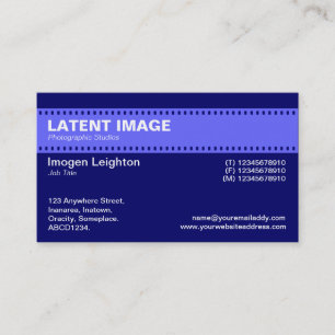 Carte De Visite En-tête de bande de film - Bleu électrique avec Dp