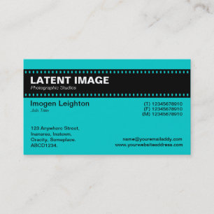 Carte De Visite En-tête de bande de film - Turquoise