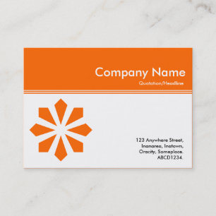 Carte De Visite En-tête de couleur III - Orange - Art déco