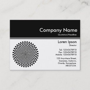 Carte De Visite En-tête de couleur III v2 - Noir - Op Art